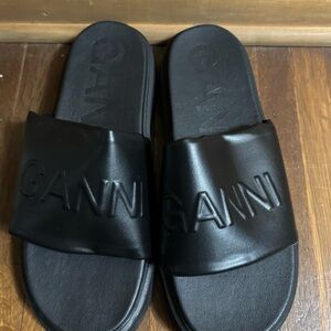 Ganni Black Men's Slides